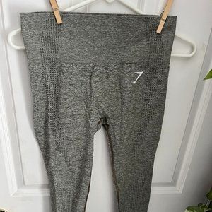 Gymshark Vital Seamless Leggings, Green marled, Size small